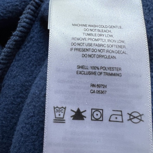 Columbia PFG Sweater Mens XL Navy Blue Fleece 1/4 Snap Mock Neck Pocket Pullover - Picture 12 of 14